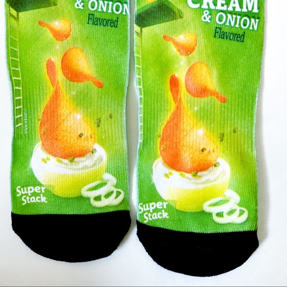 Odd Sox Pringles Sour Cream & Onion Crew Socks Mens Womens Fun Novelty Gift - Picture 4 of 6